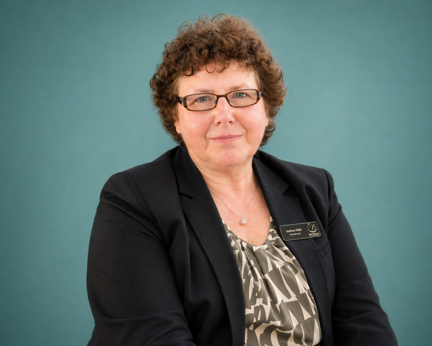 Portrait of Justine Gibb, Receptionist at Instep Footcare